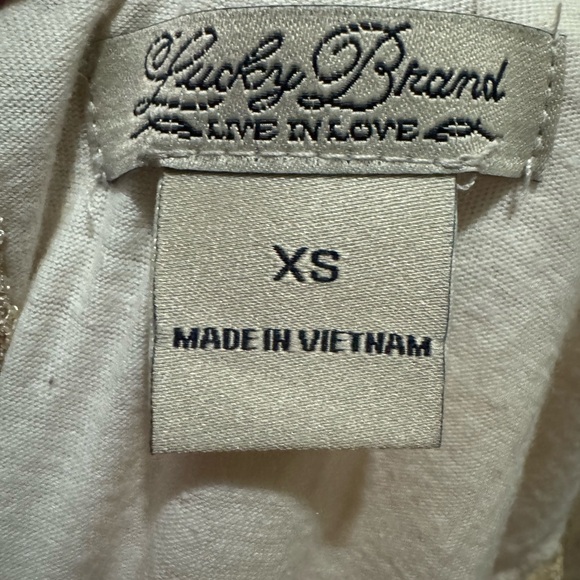 Lucky Brand Mini Dress with Metallic Gold Lace Overlay - Picture 4 of 6